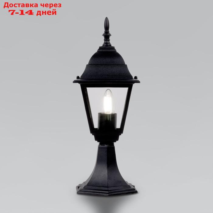 Светильник ландшафтный уличный Elektrostandard, Fuga, 150х150х405 мм, E27, цвет чёрный - фото 1 - id-p226916041