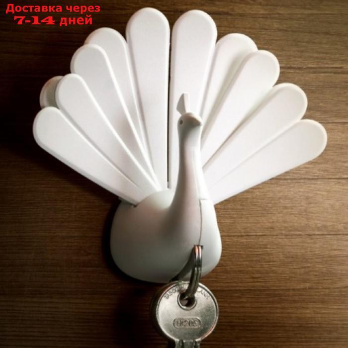 Ключница Qualy Peacock, цвет белый - фото 3 - id-p226927601