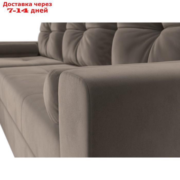 Угловой диван "Верона", левый угол, механизм дельфин, велюр, цвет коричневый - фото 5 - id-p226922438