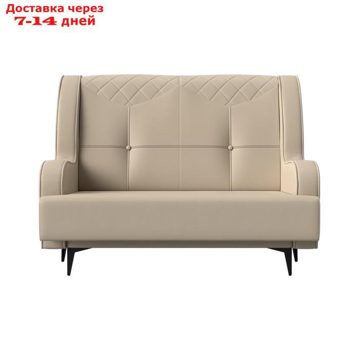 Прямой диван "Неаполь", 2-х местный, без механизма, экокожа, цвет бежевый - фото 2 - id-p226922453