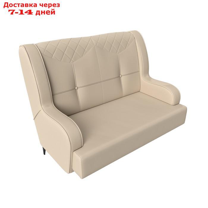 Прямой диван "Неаполь", 2-х местный, без механизма, экокожа, цвет бежевый - фото 5 - id-p226922453