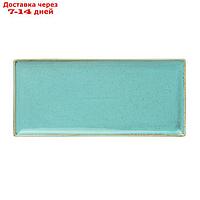Блюдо прямоугольное Porland Turquoise, размер 35х16 см