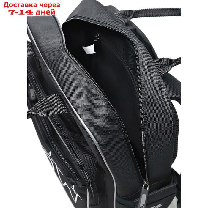 Рюкзак школьный, синтетическая ткань, 300x390x115 см, ЧЕРНЫЙ - фото 5 - id-p226934866
