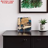 Набор сухоцветов из натуральных материалов с ароматом морского бриза "Вещицы", короб 13×13×6 см