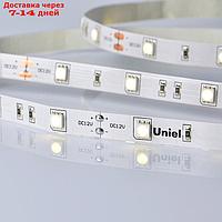 Светодиодная лента на самоклеящейся основе Uniel, IP20, 5 м, 5050, 30 LED/м, 7,2 Вт/м, 12 В, 4000К, свечение