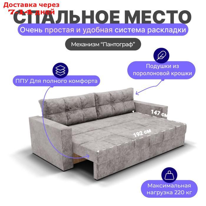 Прямой диван "Рио", механизм пантограф, ППУ, цвет симпл 8 - фото 3 - id-p226920955