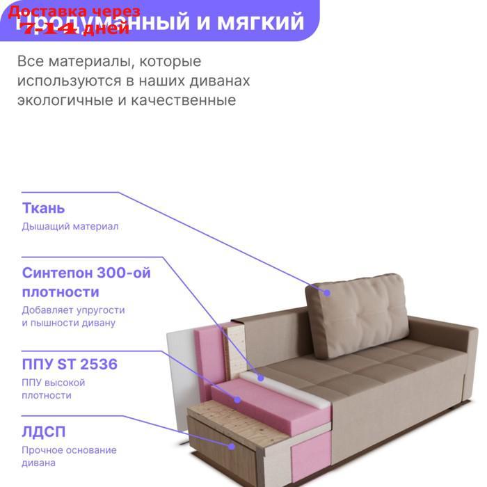 Прямой диван "Рио", механизм пантограф, ППУ, цвет симпл 8 - фото 7 - id-p226920955