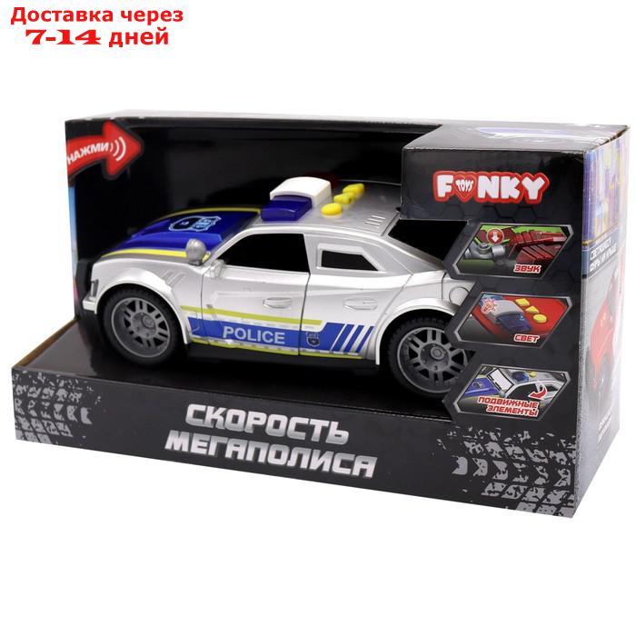 Машинка фрикционная Funky Toys "Скорость мегаполиса. Полиция", открывающиеся двери, со светом и звуком, 25 см - фото 4 - id-p226930538
