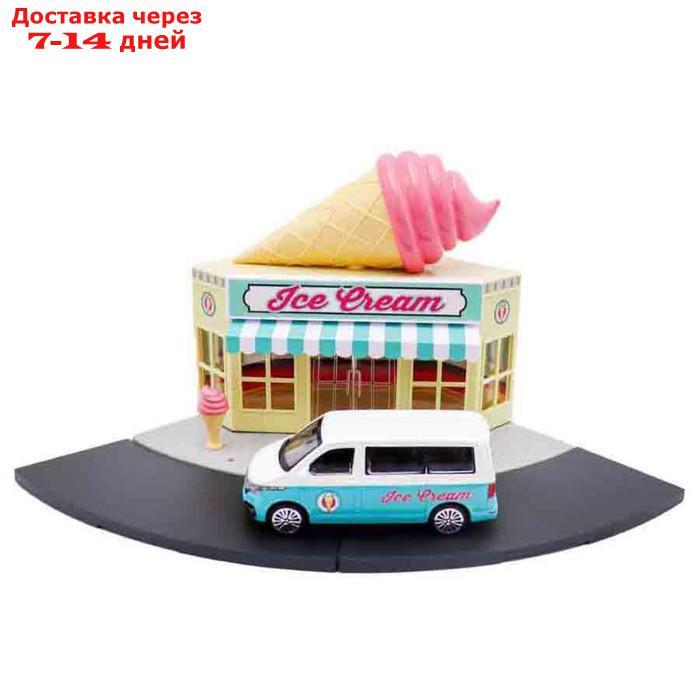 Набор игровой Bburago "Построй свой город! Магазин мороженого", с машинкой Street Fire, 1:43 - фото 1 - id-p226930547