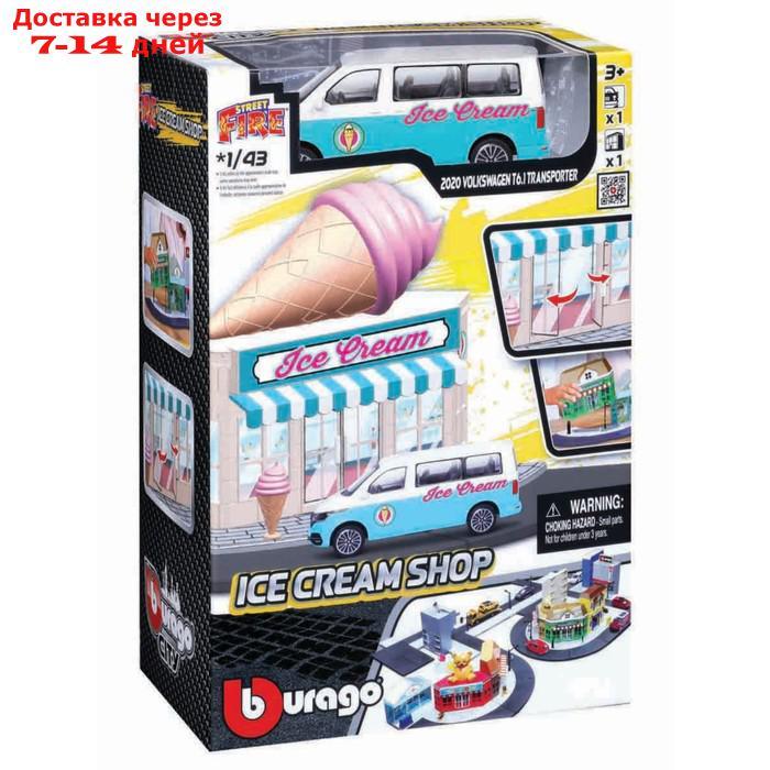 Набор игровой Bburago "Построй свой город! Магазин мороженого", с машинкой Street Fire, 1:43 - фото 2 - id-p226930547