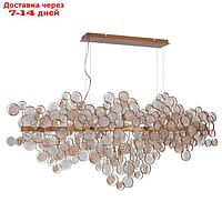 Светильник подвесной Crystal Lux, Deseo 1560/215, G9, 15х60 Вт, 65х142х27 см, цвет золотой