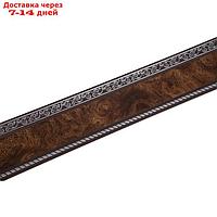 Декоративная планка "Есенин", длина 250 см, ширина 7 см, цвет серебро/карельская берёза