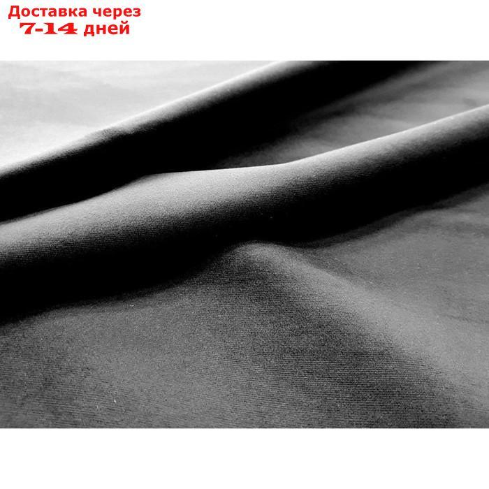 Угловой диван "Атланта Лайт", правый угол, механизм еврокнижка, велюр, цвет чёрный - фото 2 - id-p226921347