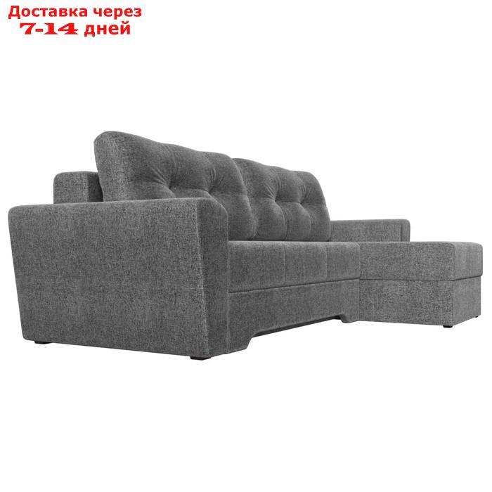 Угловой диван "Амстердам", правый угол, механизм еврокнижка, рогожка, цвет серый - фото 4 - id-p226921348