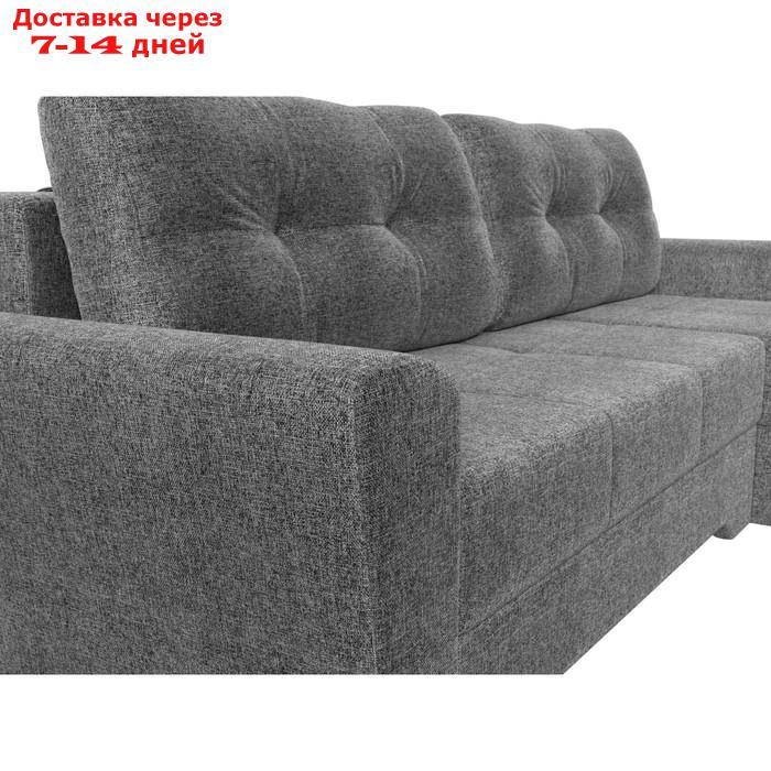 Угловой диван "Амстердам", правый угол, механизм еврокнижка, рогожка, цвет серый - фото 5 - id-p226921348