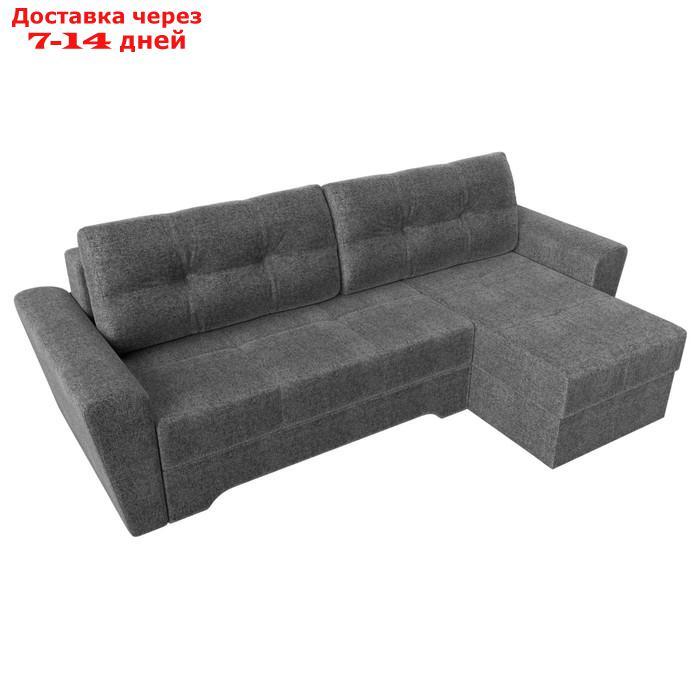 Угловой диван "Амстердам", правый угол, механизм еврокнижка, рогожка, цвет серый - фото 6 - id-p226921348