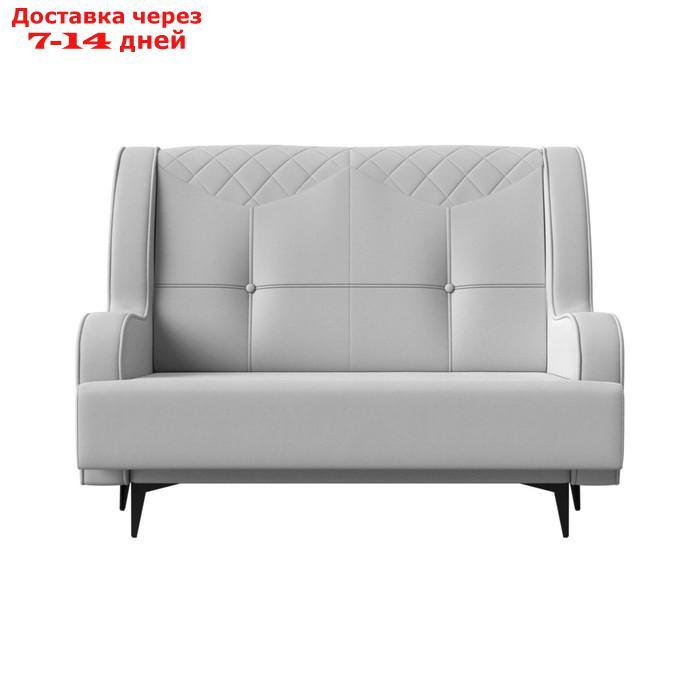Прямой диван "Неаполь", 2-х местный, без механизма, экокожа, цвет белый - фото 2 - id-p226921354