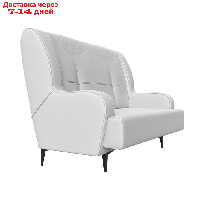Прямой диван "Неаполь", 2-х местный, без механизма, экокожа, цвет белый - фото 3 - id-p226921354