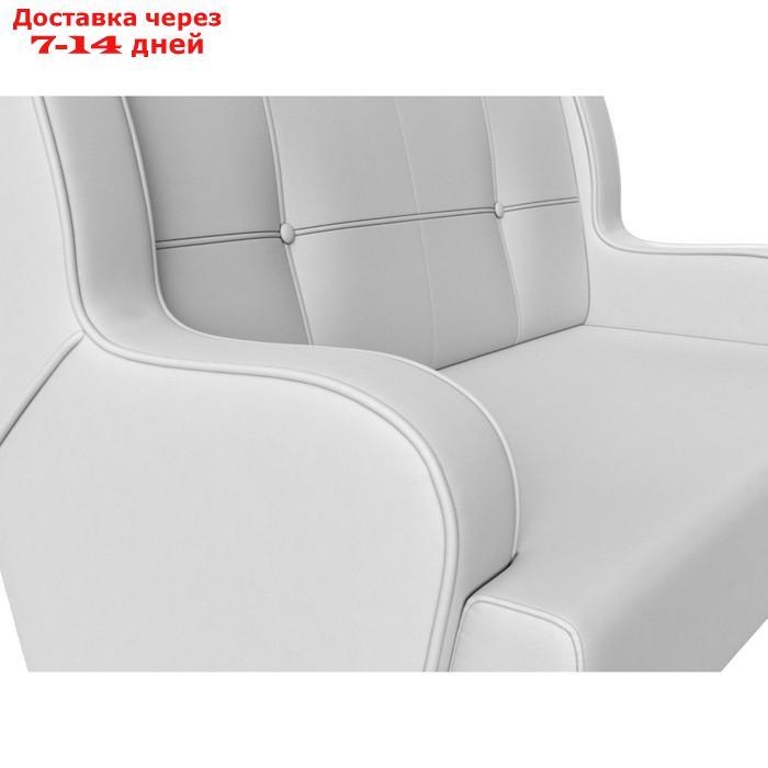Прямой диван "Неаполь", 2-х местный, без механизма, экокожа, цвет белый - фото 4 - id-p226921354