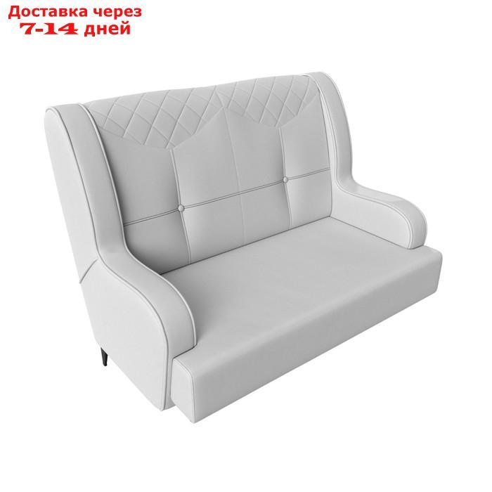 Прямой диван "Неаполь", 2-х местный, без механизма, экокожа, цвет белый - фото 5 - id-p226921354