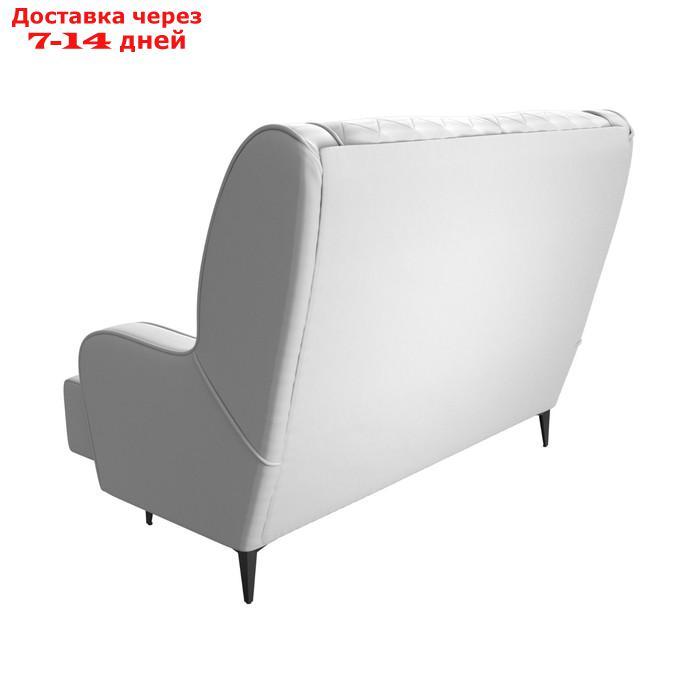 Прямой диван "Неаполь", 2-х местный, без механизма, экокожа, цвет белый - фото 6 - id-p226921354