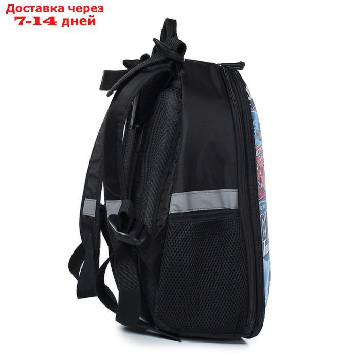 Рюкзак школьный, синтетическая ткань, 300x370x170 см, ЧЕРНЫЙ - фото 4 - id-p226935984