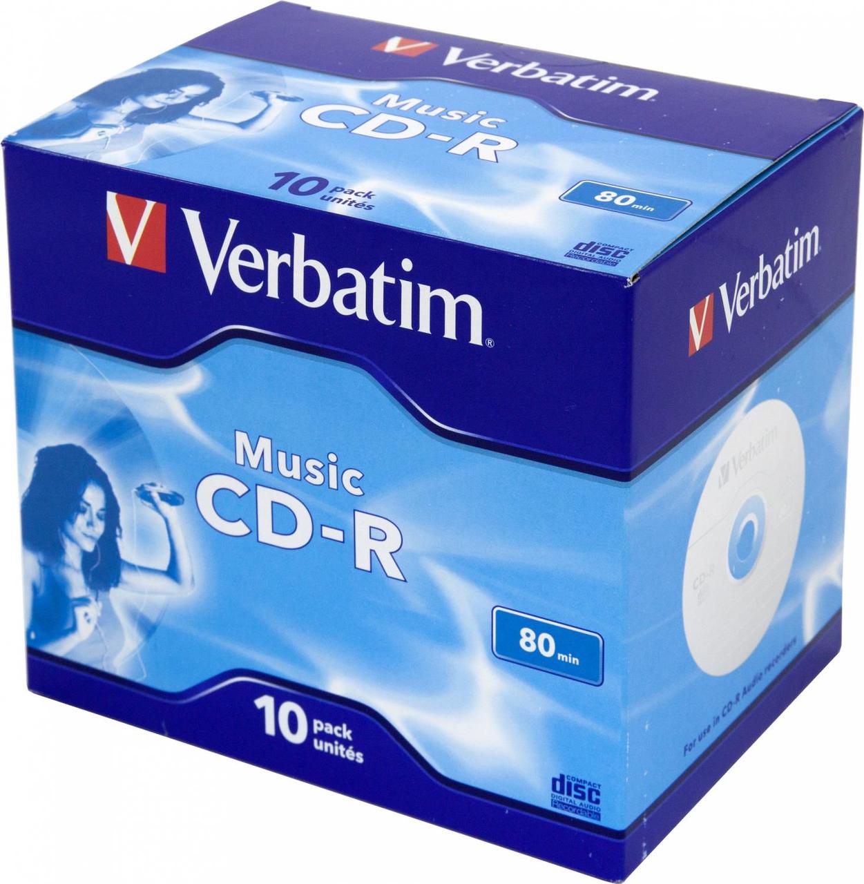 Диск CD-R Verbatim 700Mb 16x Jewel case (10шт) (43365) - фото 1 - id-p227231263