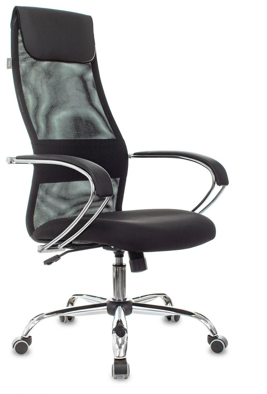Кресло руководителя Бюрократ CH-607SL черный TW-01 Neo Black сетка/ткань с подголов. на колес. металл хром - фото 1 - id-p227232523