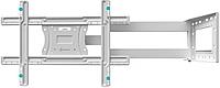 Кронштейн ONKRON/ 40-75" макс 400*600 наклон -5°/+15° поворот ±180° Макс нагрузка 68,2кг, от стены 110-711мм,