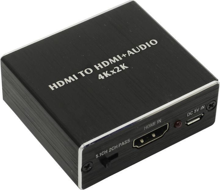 Конвертер EXT-4 HDMI audio extractor HDMI (F) - HDMI (F) + audio(SPDIF/jack3.5) питание от USB - фото 1 - id-p227232155