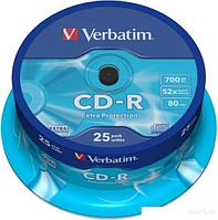CD-R диск Verbatim 700Mb Verbatim DL Extra Protection 52x CakeBox 25 шт. 043432