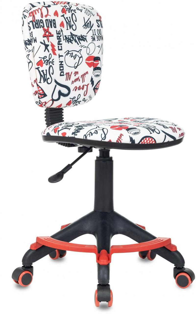 Кресло детское Бюрократ CH-204-F мультиколор красные губы крестов. пластик подст.для ног - фото 1 - id-p227232496