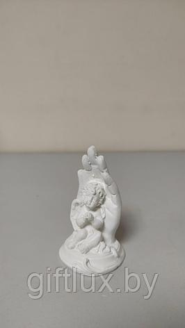 Ангелочек в ладошке,гипс, 4,5*7,5 см, фото 2