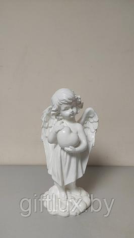 Ангел с сердцем в руках, гипс,14*25 см, фото 2