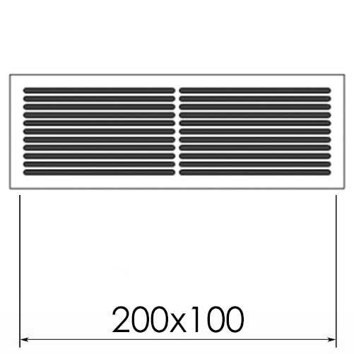 Магнитная вентиляционная решетка 200х100 мм - фото 1 - id-p227238011