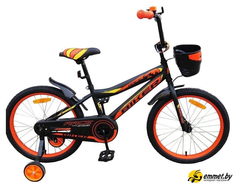 Детский велосипед Favorit Biker 18 (черный/оранжевый, 2018) - фото 1 - id-p227238367
