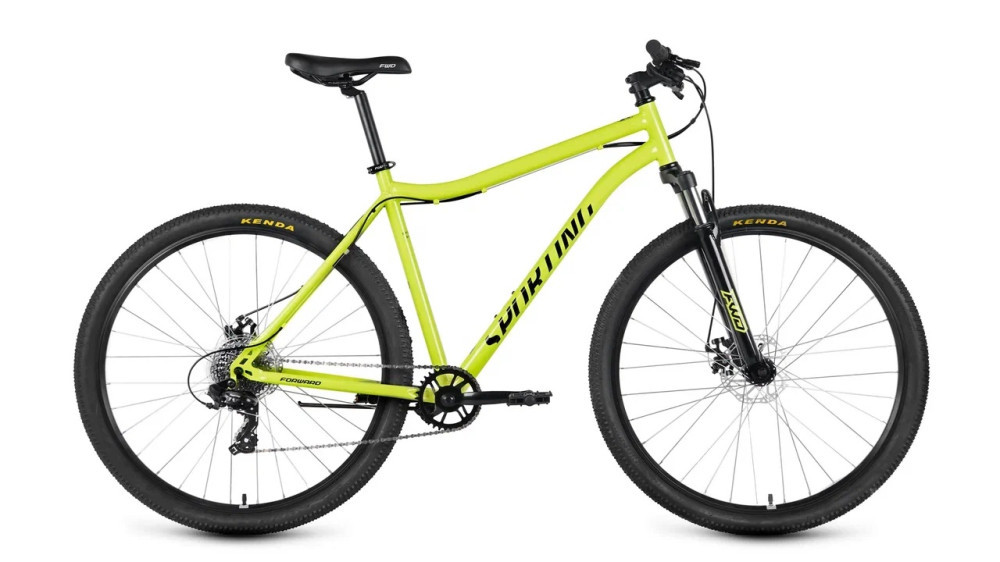 Велосипед Forward Sporting 29 2.0 D р.17 2022 (ярко-зеленый/черный) - фото 1 - id-p226663087