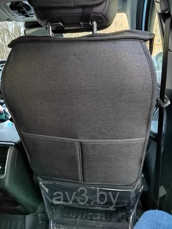 Накидки на передние сиденья 2шт 3D "PREMIUM" PSV Krokus черные+серые вставки, с защитой боковин - фото 4 - id-p187169997