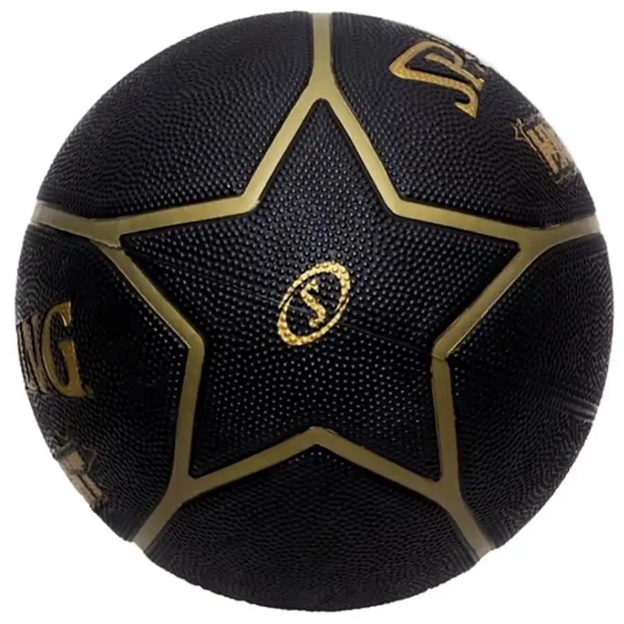 Мяч баскетбольный 7 SPALDING Highlight black-gold - фото 2 - id-p219429555