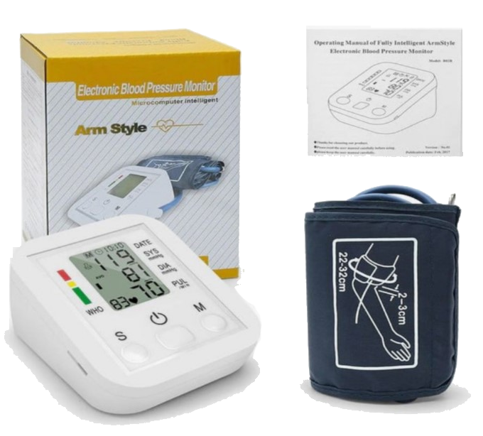 Автоматический электронный тонометр Electronic Blood pressure monitor с индикатором уровня аритмии - фото 1 - id-p227241385