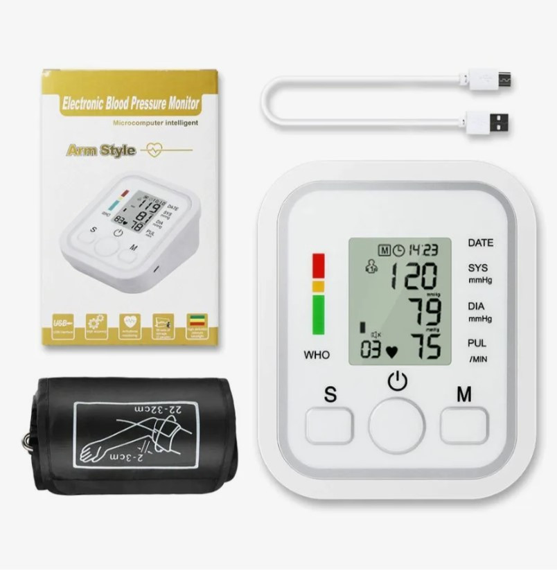 Автоматический электронный тонометр Electronic Blood pressure monitor с индикатором уровня аритмии - фото 4 - id-p227241385