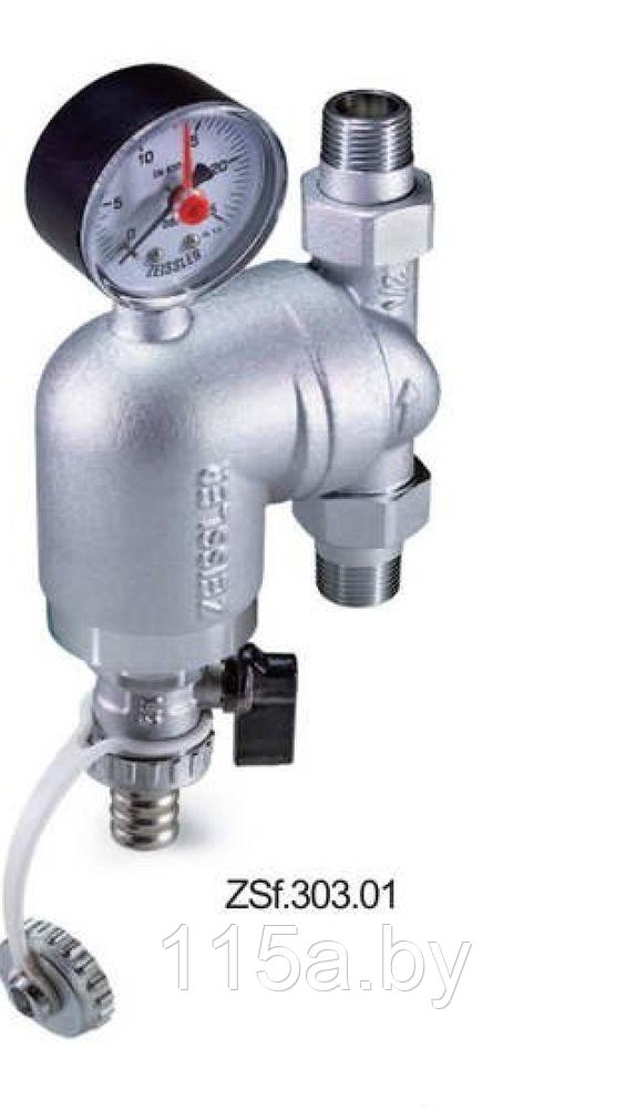 Фильтр с поворотным соединением с манометром присоединение американки 3/4" ZEISSLER ZSf.303.0105N