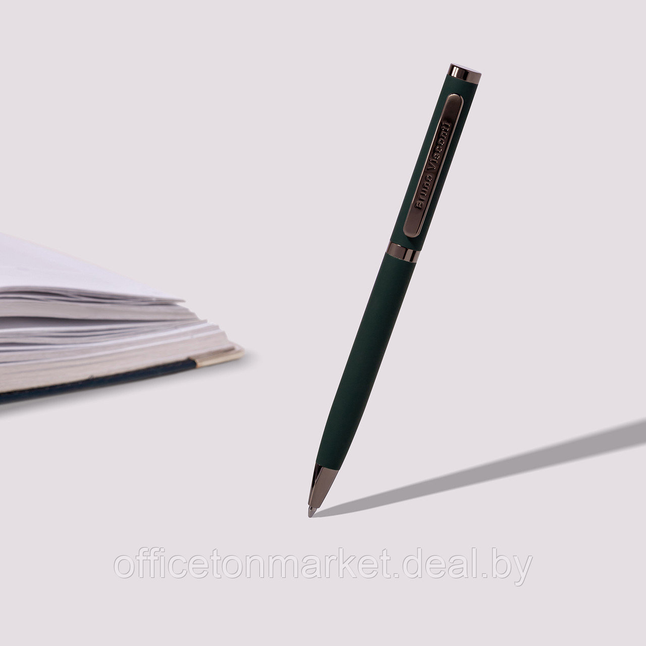 Ручка шариковая автоматическая "Firenze", 1.0 мм, зеленый, стерж. синий - фото 3 - id-p224534129