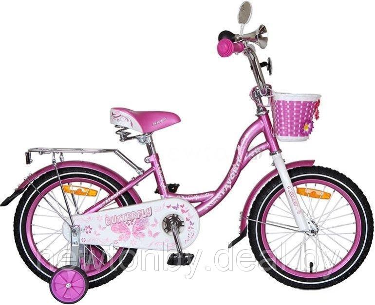 Детский велосипед Favorit Butterfly 16 (розовый/белый, 2019) - фото 1 - id-p227244001