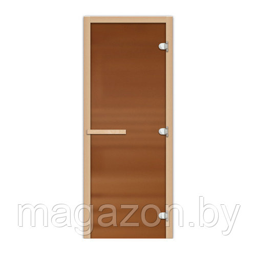 Дверь стеклянная FireWay 1,8х0,7 бронза матовая