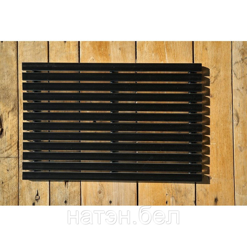 Алюминиевая грязезащитная решетка 490х740 мм резина