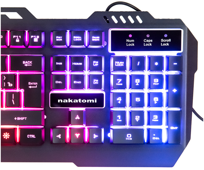 Клавиатура Nakatomi Gaming KG-35U мультимедийная игровая USB, проводная, черная - фото 2 - id-p227244440