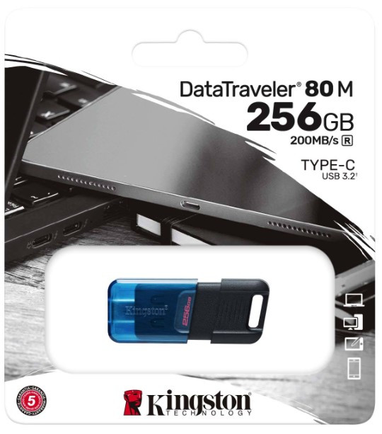 Флэш-накопитель Kingston DataTraveler 80 M (USB 3.2, Type-C) 256Gb, цвета корпуса ассорти - фото 2 - id-p227244448