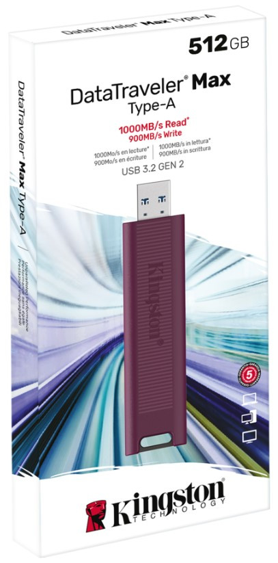 Флэш-накопитель Kingston DataTraveler Max (USB 3.2, Type-A) 512Gb, цвета корпуса ассорти - фото 2 - id-p227244456