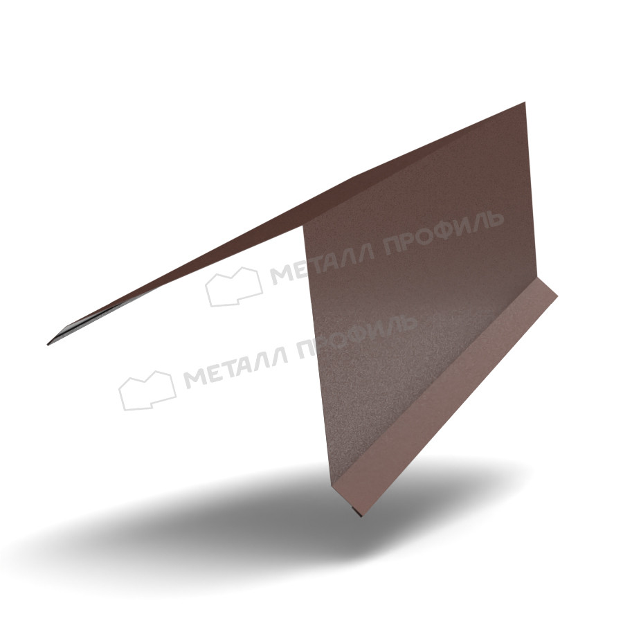 Металл Профиль Планка конька кровли односкатной 185х185х2000 (VikingMP E-20-8017-0.5)